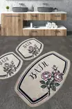 Badrumsmatta Set Mijölnir Flerfärgad 100% Polyester Antibakteriell Halkfri 50x60 cm & 60x100 cm - Badrumsmattor och våtrumsmattor - 8683342801478 - 1