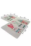 Badrumsmatta Set Mijölnir Flerfärgad 100% Polyester Antibakteriell Halkfri 50x60 cm & 60x100 cm - Badrumsmattor och våtrumsmattor - 8681875426458 - 3