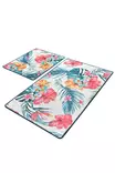 Badrumsmatta Set Mijölnir Flerfärgad 100% Polyester Antibakteriell Halkfri 50x60 cm & 60x100 cm - Badrumsmattor och våtrumsmattor - 8681875588668 - 1