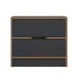 Sängbord Hanah Home Elina Valnöt Antracit Spånskiva 54x47x40 cm - Nattduksbord - 8683742567288 - 5