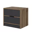 Sängbord Hanah Home Elina Valnöt Antracit Spånskiva 54x47x40 cm - Nattduksbord - 8683742567288 - 6