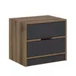 Sängbord Hanah Home Elina Valnöt Antracit Spånskiva 54x47x40 cm - Nattduksbord - 8683742567288 - 1