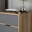 Sängbord Hanah Home Elina Valnöt Antracit Spånskiva 54x47x40 cm - Nattduksbord - 8683742567288 - 4