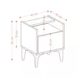 Sängbord Hanah Home Zeze Safir Ek Spånskiva 40x50x35 cm - Nattduksbord - 8683743850778 - 4