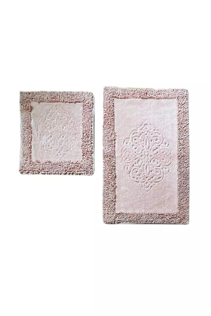 Badrumsmatta Set Mijölnir Flerfärgad 100% Bomull Antibakteriell Halkfri 50x60 cm & 60x100 cm - Badrumsmattor och våtrumsmattor - 8681875273168 - 1