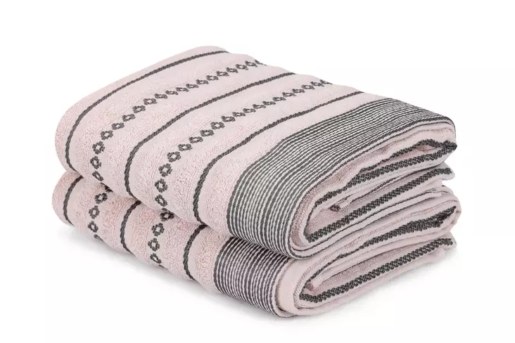 Handdukset Mijölnir Puderrosa 100% Bomull 50x90 cm 2 Pieces - Handdukar - 8681181304358 - 1