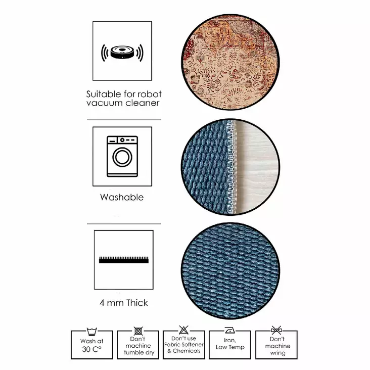 Matta Conceptum Wooson?l065 Beige Röd Kamel Bomull 100x150 cm - Stora och medelstora mattor - 8683742635338 - 1