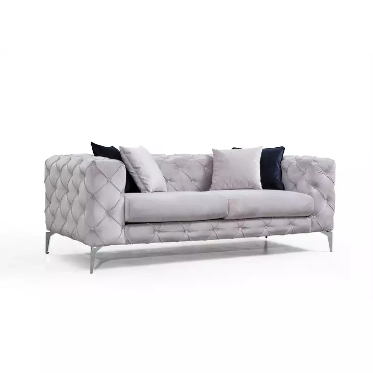2-sits soffa Atelier del Sofa Como Ljusgrå Polyester 197x90x73 cm - Soffor - 8681875825558 - 1