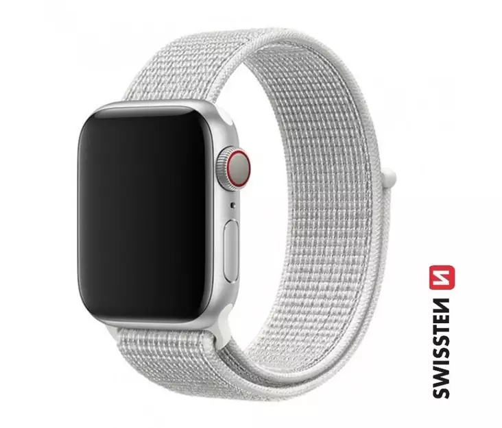 Apple Watch armband | Vit | 42-49 mm | Nylon | Swissten - Smartklockor och aktivitetsmätare - 8595217485198 - 1