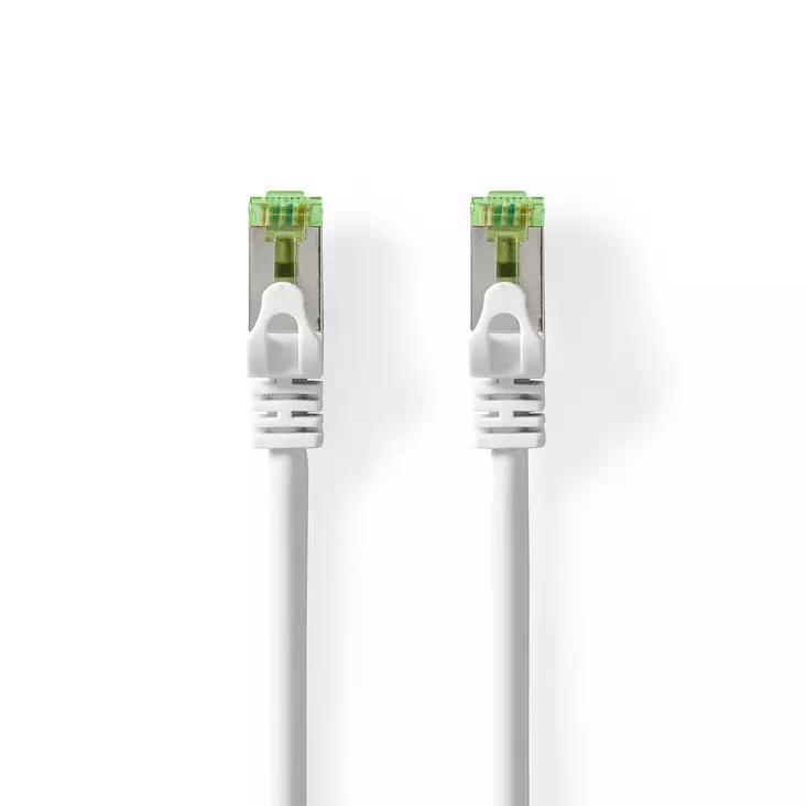 CAT7 nätverkskabel | S/FTP | RJ45 hane | RJ45 hane | 0.50 m | Snagless | Rund | LSZH | Vit | Låda - Dator och nätverk - 5412810349128 - 1