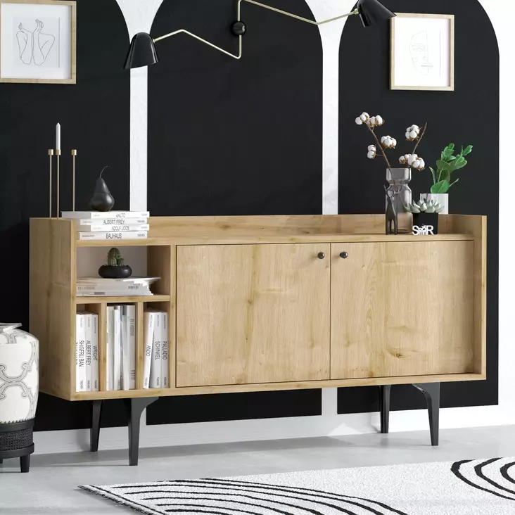 Konsolbord Hanah Home Canopus Safir Ek Spånskiva 150x80x40 cm - Möbler - 8683342978828 - 1