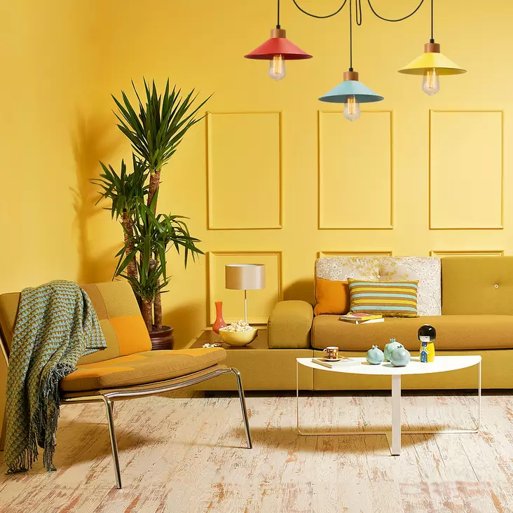 Taklampa Opviq Manavgat Flerfärgad Metall Trä 114 x 24 cm - Tak- och vägglampor - 8681875572148 - 1