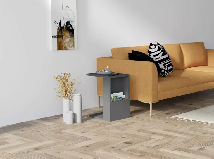 Sidobord Hanah Home Star Antracit Spånskiva 30x50x40 cm - Sidobord och extrabord - 8681875683448 - 1