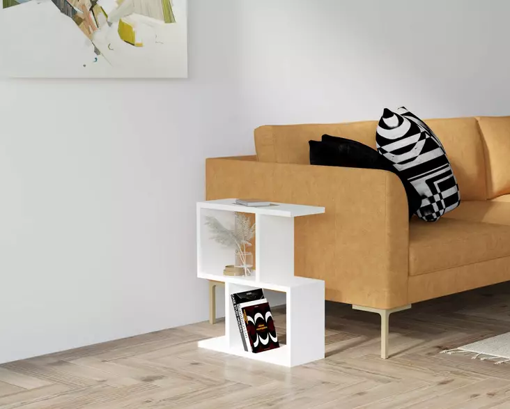 Sidobord Hanah Home Zet Vit Spånskiva 45x51,4x17 cm - Sidobord och extrabord - 8681875302868 - 1