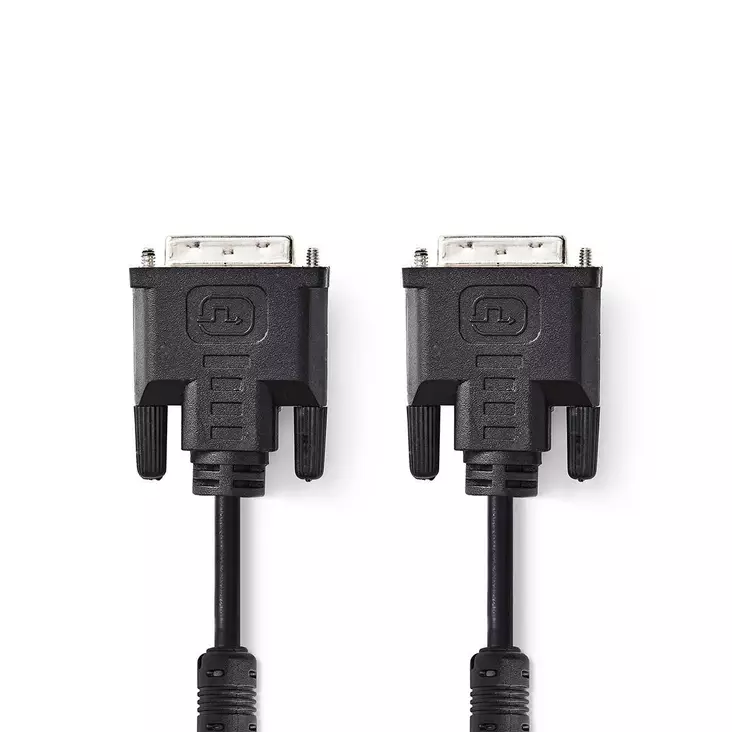 DVI-kabel | DVI-I 24+5-Pin Hane | DVI-I 24+5-Pin Hane | 2560x1600 | Nickelplaterad | 2.00 m | Rak | PVC | Svart | Kuvert - Dator och nätverk - 5412810275328 - 1
