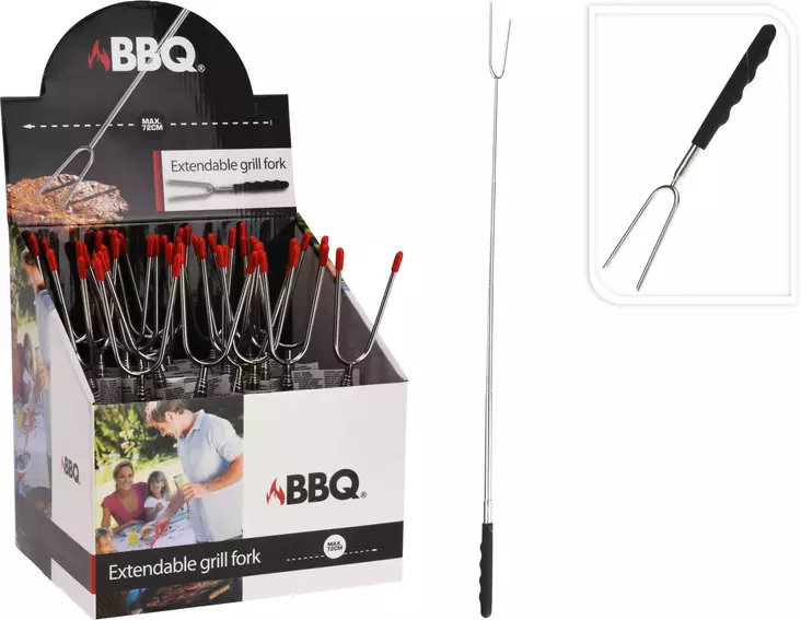 Grillihaarukka teleskooppivarsi 72cm - Grilltillbehör - 8719202095968 - 1