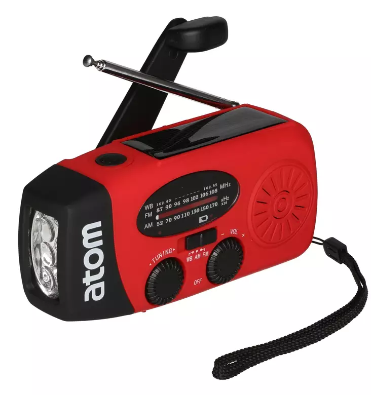 H=C3=A4t=C3=A4radio Atom valolla ja varavirtal=C3=A4hde - Radioapparater - 6410416269818 - 1