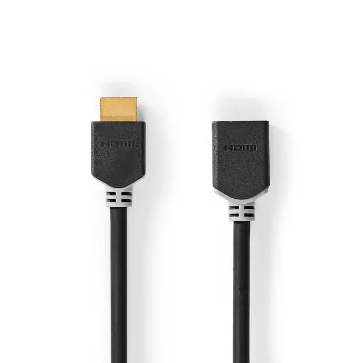 High Speed HDMI kabel med Ethernet | HDMI Kontakt | HDMI Utgång | 4K@60Hz | ARC | 18 Gbps | 2.00 m | Rund | PVC | Antracit | Låda - HDMI-kablar - 5412810412488 - 1