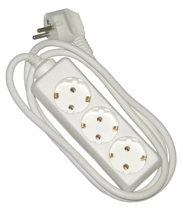 Jatkojohto 3-osainen maadoitettu 1,5 m - Inomhusförlängningssladdar - 651-0162-58 - 1