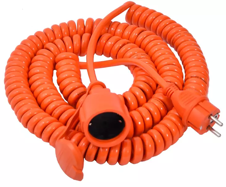 Spiraalijatkojohto 20 m 230V 16A=20 - Utomhusförlängningssladdar - 6438152084878 - 1