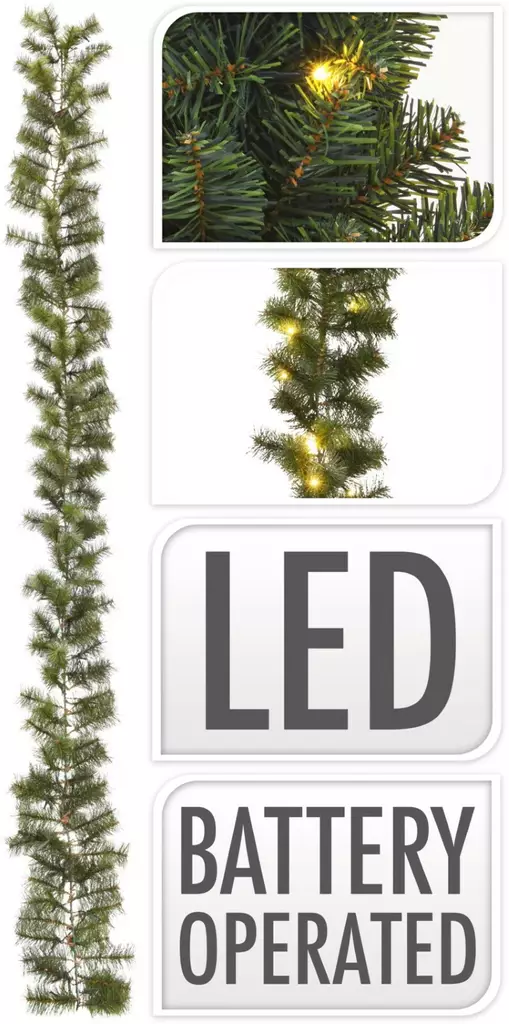 Jouluk=C3=B6ynn=C3=B6s 270cm ledeill=C3=A4 - Juldekorationer och textilier - 8719987268878 - 1