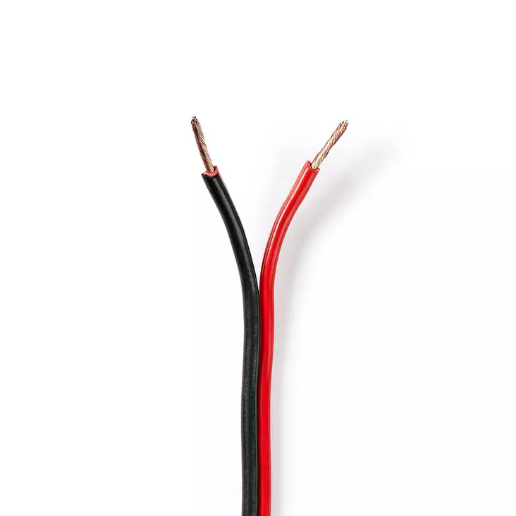 Högtalarkabel | 2 x 1.50 mm² | CCA | 100 m | Rund | PVC | Röd / Svart | Emballage - Ljudkablar - 5412810312528 - 1