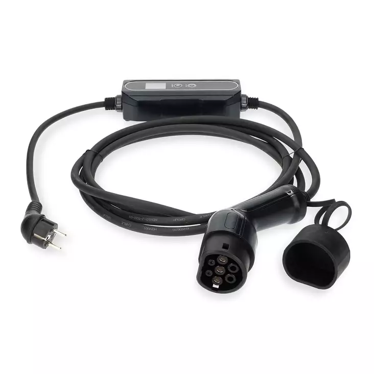 Bärbar laddare för elfordon | AT-N05V3V3-F 3G1.5 | 1380 / 2300 / 3680 W | 6.0 / 8.0 / 10,0 A. / 13.0 / 16.0 A | 1 Phase | 5.00 m | Svart | Presentbox - Laddning av elbil - 5412810450978 - 1