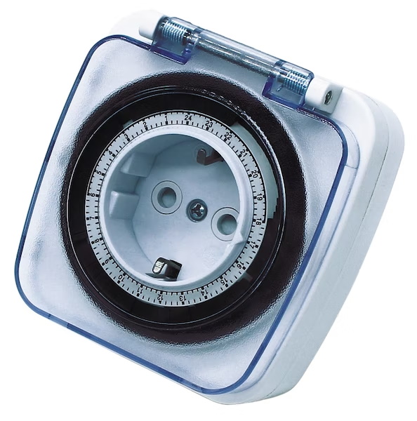 Kellokytkin 24 h -25=C2=B0 IP44 Opal - Timers & fjärrstyrda uttag - 6416013035788 - 1