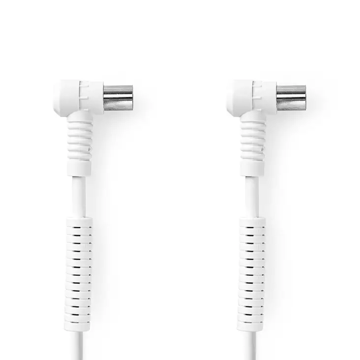 Koaxialkabel | IEC (Koax) Hane | IEC (Koax) Hona | Nickelplaterad | 120 dB | 75 Ohm | Fyra skydd | 3.00 m | Rund | PVC | Vit | Låda - Antennkablar - 5412810425938 - 1