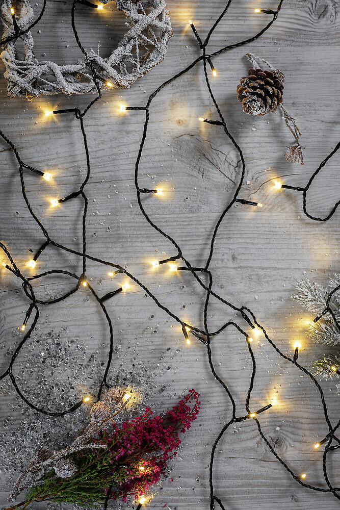 Ledia 120 l=C3=A4mmin valk, tumma johto ip44 - Dekorationsljus - 6435200249418 - 1