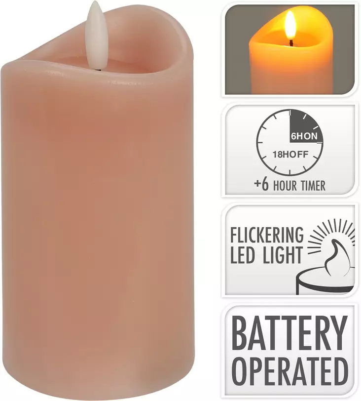 Led ljus 7x12,5 rosa - LED-ljus och lyktor - 8720573756518 - 1