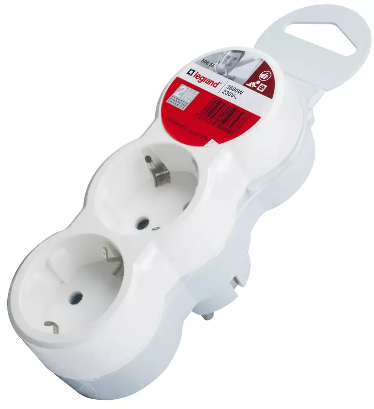 Haaroitin adapteri 3 osainen vaaka sch Legrand Ranska - Grenuttag och reseadaptrar - 3245060506568 - 1