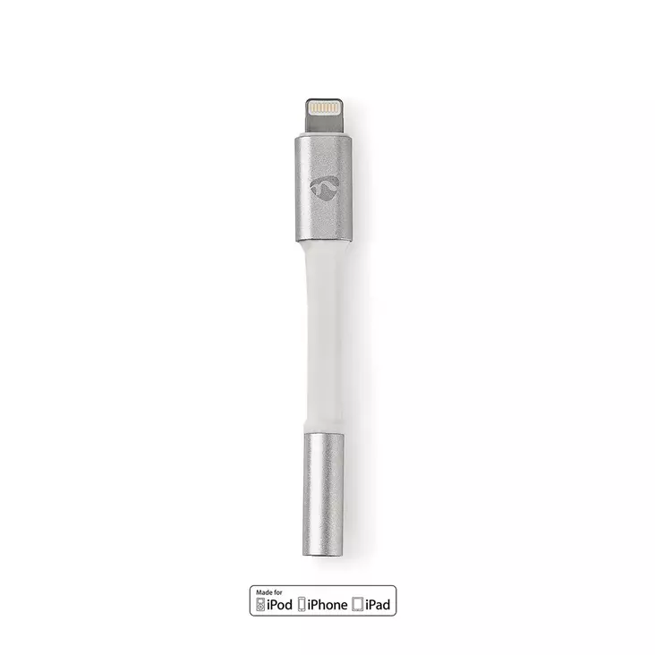 Lightning Adapter | Apple Lightning, 8-stifts | 3.5 mm Hona | Guldplaterad | 0.15 m | Rund | Aluminium | Kartong med täckt fönster - Adaptere - 5412810263158 - 1