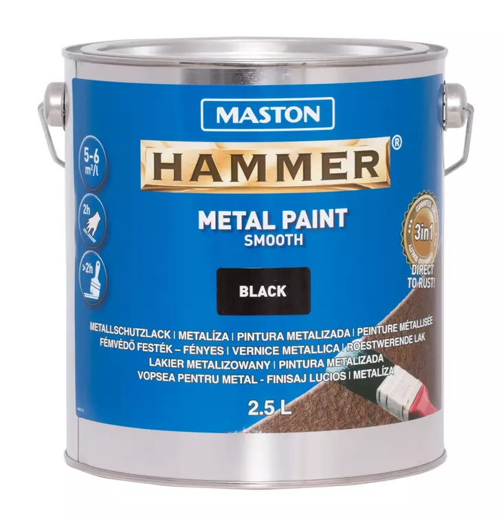 Maali Hammer Sile=C3=A4 musta 2.5 L - Metall- och möbelmålningar - 6412490012168 - 1