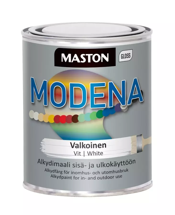 Maali Maston Modena valkoinen 1 L - Metall- och möbelmålningar - 6412496040028 - 1