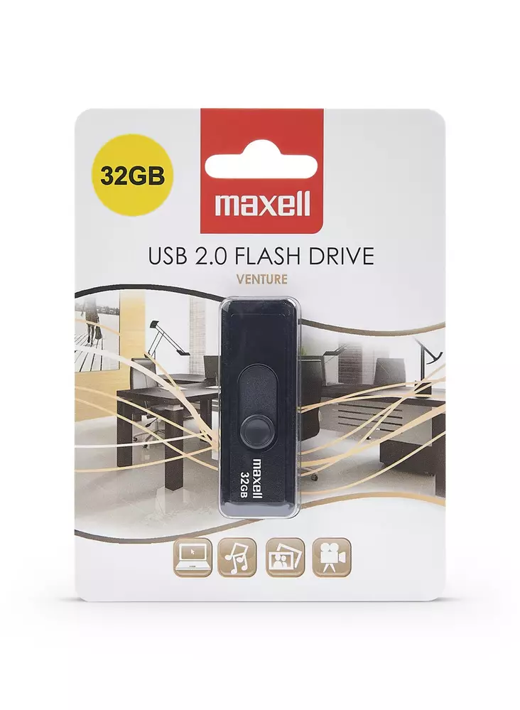 Muistitikku USB 32GB Maxell Venture - USB-minnen - 4902580723408 - 1