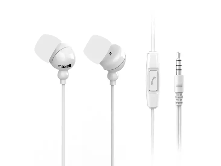 Nappikuulokkeet Maxell White HF - In-ear hörlurar - 4902580771928 - 1