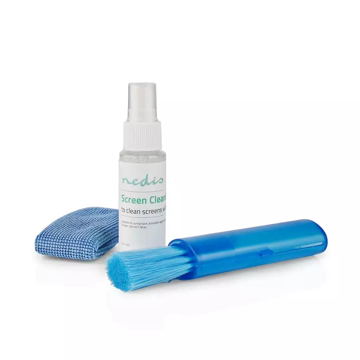 Skärm rengörning | Spray | 35 ml | Dator / Läsplatta / Smartphone / Tvskärm | Torkare ingår - Nedis produkter - 5412810274208 - 1