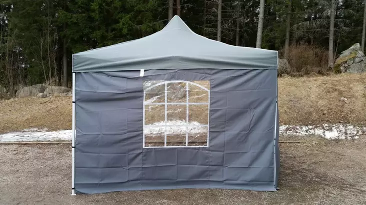 Paviljong väggar PopUp 3 x 4,5 m grå - Paviljonger och pergolor - 6438014132808 - 1