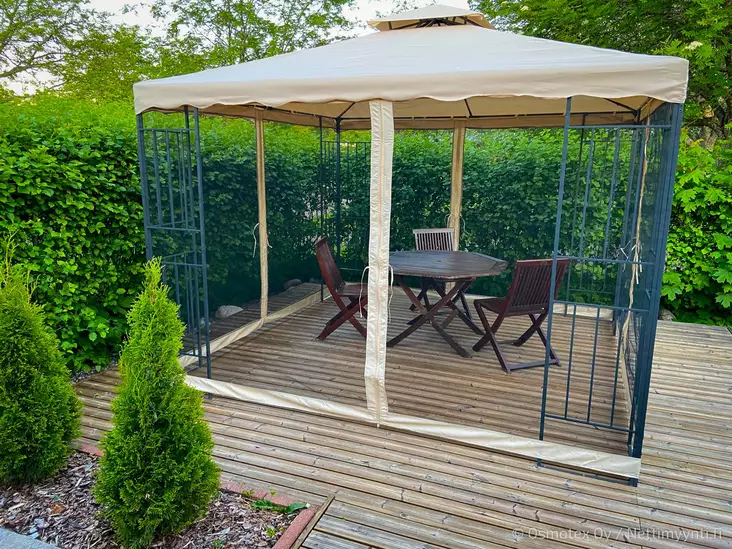 Paviljonki Barcelona 3 x 3 m Beige yleiskuva 1 - Paviljonger och pergolor - 6438168105628 - 2