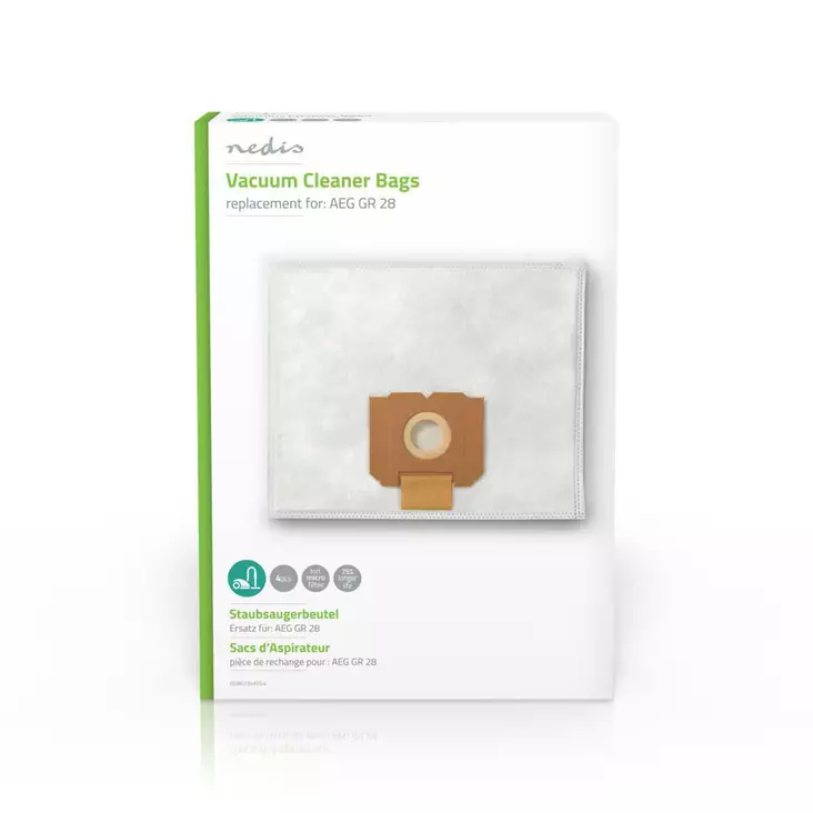 Dammsugarpåse | 4 st. | Syntetisk | Säljs mest för: AEG | Vit - Dammsugarpåsar - 5412810285228 - 1