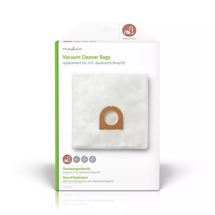 Dammsugarpåse | 4 st. | Syntetisk | Säljs mest för: H.E.-Bauknecht Birdy/SC | Vit - Dammsugarpåsar - 5412810285358 - 1