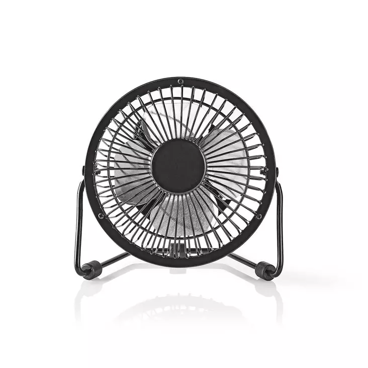 Bordsfläkt | USB ström | Diameter: 100 mm | 3 W | 1 hastighetsinställning | Svart - Fläktar och luftkonditioneringsapparater - 5412810291038 - 1