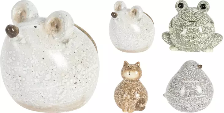 Trädgårdsskulptur Djursortiment i Terrakotta - En charmig tillägg till din trädgård - Trädgårdsdekorationer - 8720573993418 - 1