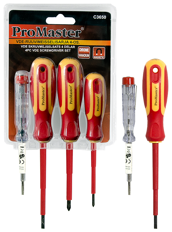 Vde skruvmejsel sats 4 st - Skruvmejslar - 6420286836508 - 1
