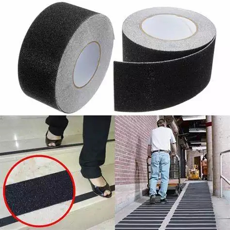 Safemate Halkskyddstejp 50mm x 5m Svart - Byggtejp - 6418536023808 - 1