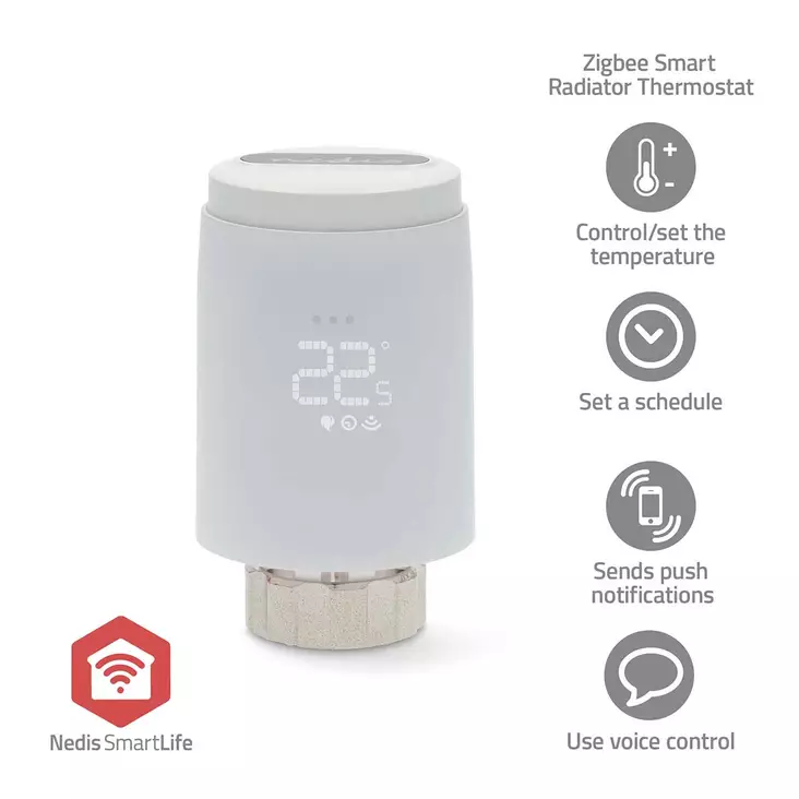 SmartLife Radiator Control | Zigbee 3.0 | Batteridriven | LED | Android / IOS - Uppvärmning - 5412810451128 - 1