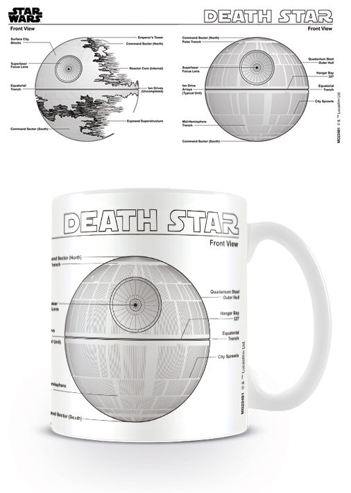 Star Wars "Death Star Sketch" p=C3=A4=C3=A4kuva=20 - Gaming och film muggar - 5050574234818 - 1