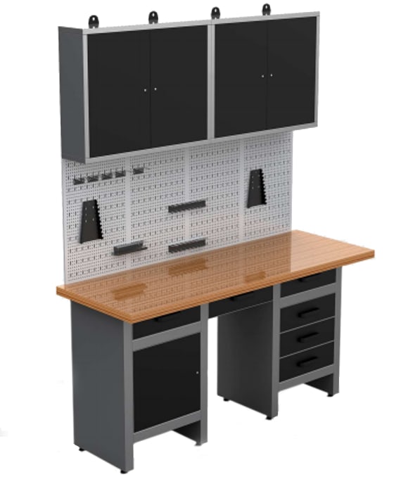 Timco Pro 205x60x160 cm verktygsskåp - Lagerhyllor och -lådor - 6438014332468 - 1