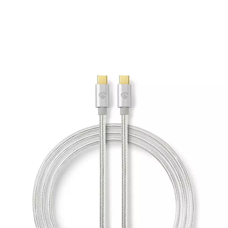 USB-kabel | USB 3.2 Gen 2 | USB-C Hane | USB-C Hane | 100 W | 4K@60Hz | 10 Gbps | Guldplaterad | 1.00 m | Rund | Flätad / Nylon | Aluminium | Kartong med täckt fönster - Dator och nätverk - 5412810262908 - 1